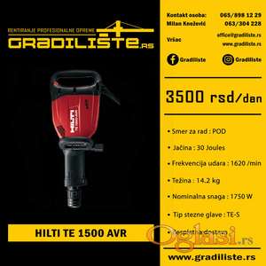 Hilti TE 1500 AVR - izdavanje